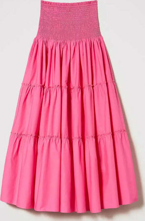 TWINSET-|-Abito-gonna-in-popeline