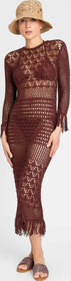 TWINSET-|-Abito-lungo-crochet