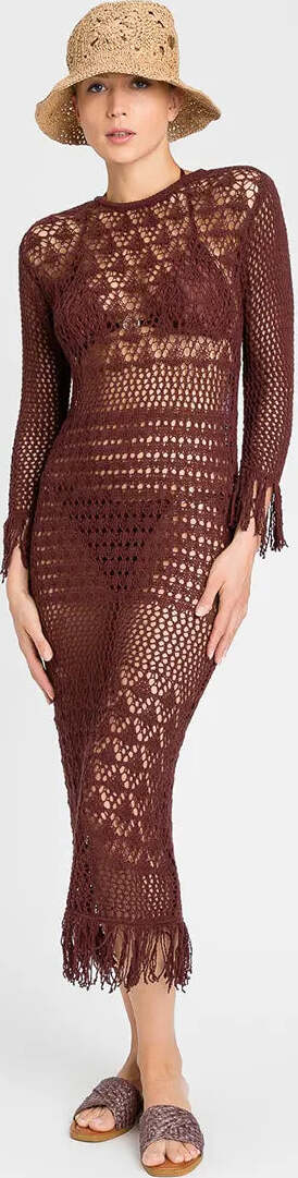 TWINSET-|-Abito-lungo-crochet