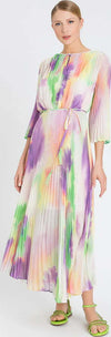 TWINSET-|-Abito-lungo-plissé-stampa-tie-dye