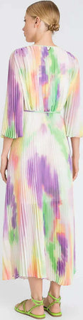 TWINSET-|-Abito-lungo-plissé-stampa-tie-dye