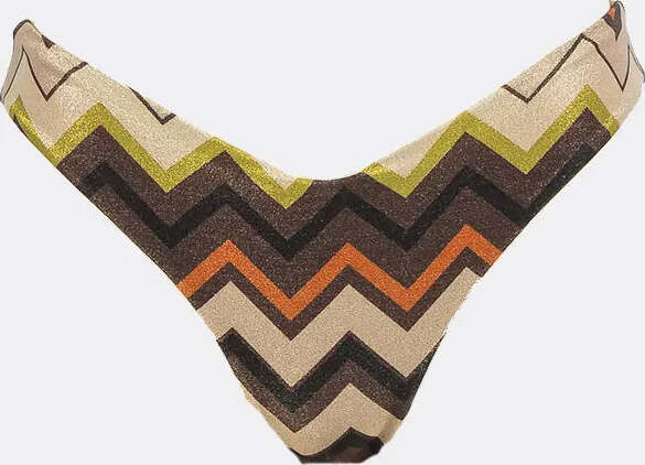 TWINSET-|-Bikini-slip-lurex-a-stampa-chevron