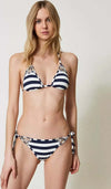 TWINSET-|-Bikini-triangolo-e-slip-a-righe