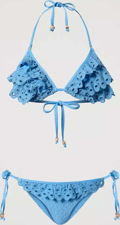 TWINSET-|-Bikini-triangolo-e-slip-sangallo