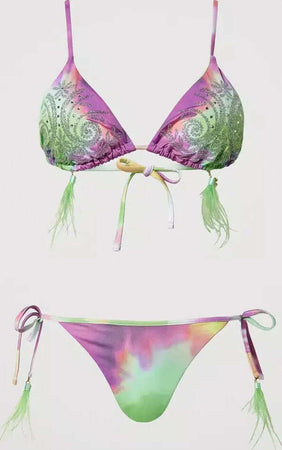 TWINSET-|-Bikini-triangolo-e-slip-tie-dye