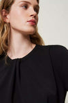 TWINSET-|-Blusa-in-jersey-con-drappeggio