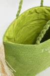 TWINSET-|-Borsa-shopping-effetto-rafia-con-frange