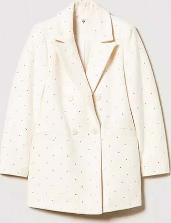 TWINSET-|-Cappotto-caban-in-panno-con-strass