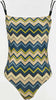 TWINSET-|-Costume-intero-coppa-C-lurex-a-stampa-chevron