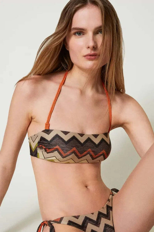 TWINSET-|-Fascia-lurex-a-stampa-chevron
