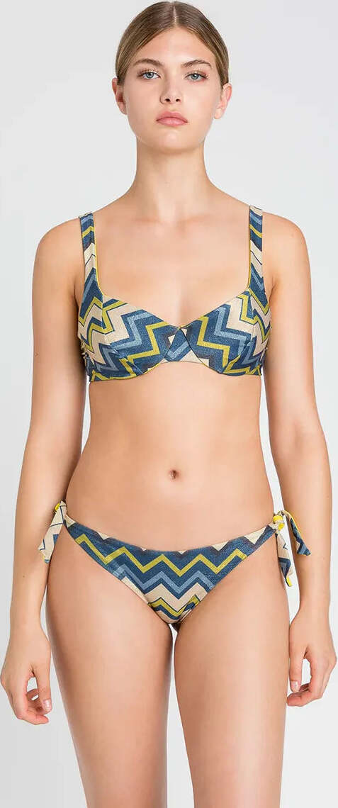 TWINSET-|-Ferretto-coppa-C-lurex-a-stampa-chevron