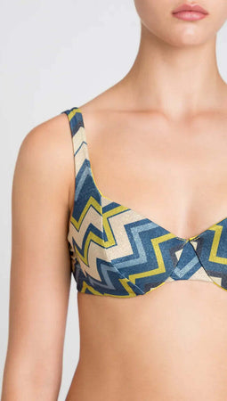 TWINSET-|-Ferretto-coppa-C-lurex-a-stampa-chevron