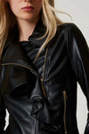 TWINSET-|-Giacca-chiodo-effetto-pelle