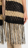TWINSET-|-Gilet-lungo-color-block-con-frange