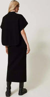 TWINSET-|-Gonna-longuette-a-costine