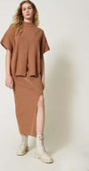 TWINSET-|-Gonna-longuette-a-costine