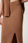 TWINSET-|-Gonna-longuette-a-costine