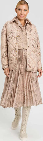 TWINSET-|-Gonna-plissé-animalier