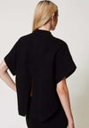 TWINSET-|-Maglia-a-poncho-a-costine