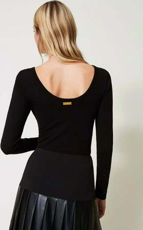 TWINSET-|-Maglia-con-strass