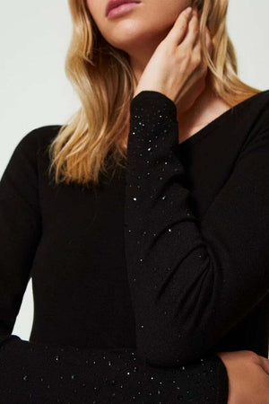 TWINSET-|-Maglia-con-strass