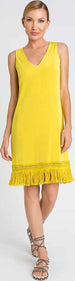 TWINSET-|-Mini-abito-con-frange-sul-fondo