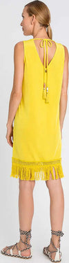 TWINSET-|-Mini-abito-con-frange-sul-fondo