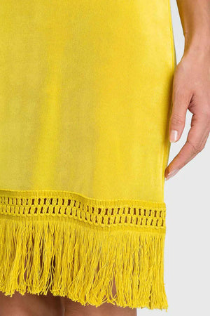 TWINSET-|-Mini-abito-con-frange-sul-fondo