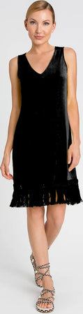 TWINSET-|-Mini-abito-con-frange-sul-fondo