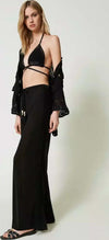 TWINSET-|-Pantaloni-a-palazzo-con-ricami-crochet