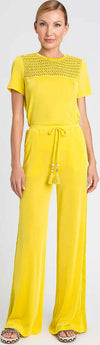TWINSET-|-Pantaloni-a-palazzo-con-ricami-crochet