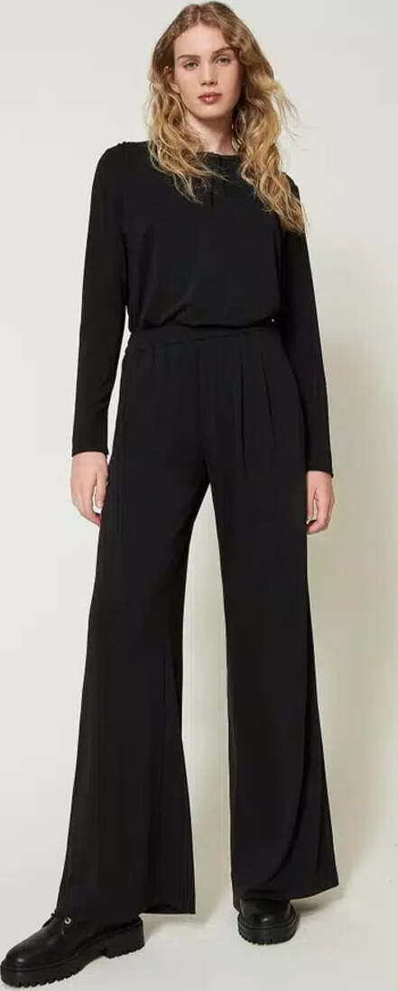 TWINSET-|-Pantaloni-a-palazzo-in-jersey
