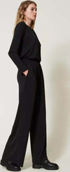 TWINSET-|-Pantaloni-a-palazzo-in-jersey