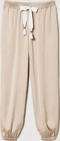 TWINSET-|-Pantaloni-joggers-in-raso