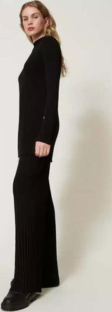 TWINSET-|-Pantaloni-palazzo-con-plissé