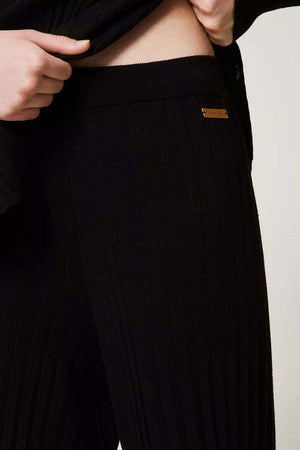 TWINSET-|-Pantaloni-palazzo-con-plissé