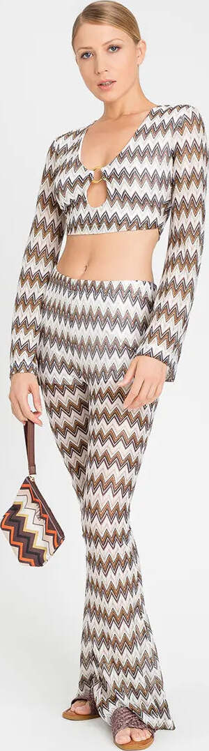 TWINSET-|-Top-cropped-jacquard