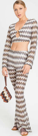 TWINSET-|-Top-cropped-jacquard