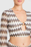 TWINSET-|-Top-cropped-jacquard