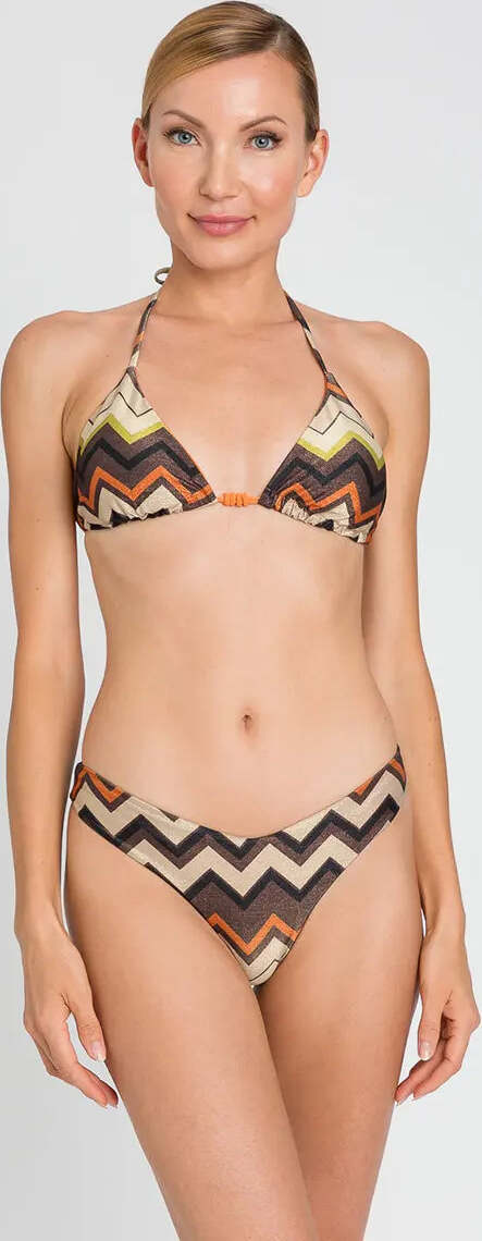 TWINSET-|-Triangolo-lurex-a-stampa-chevron