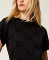 Twinset T-shirt Donna con Stampa Flock Oval T – Colore Nero