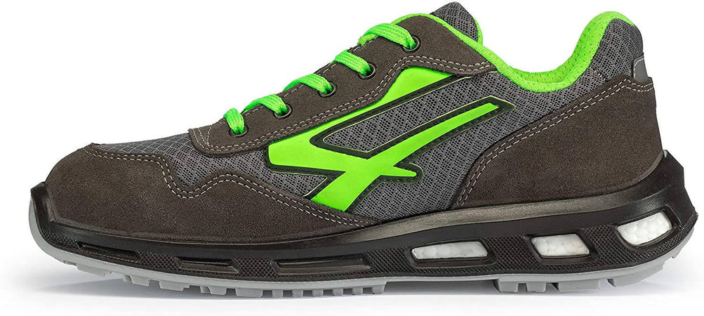 U-Power RL20036 RedLion Point S1P SRC - Scarpe antinfortunistiche con suola Infinergy, Puntale in alluminio, Grigio/Verde,