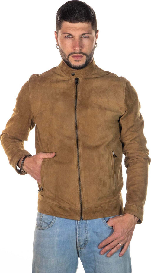 U010---Giacca-Uomo-Miele-in-vera-pelle-camoscio