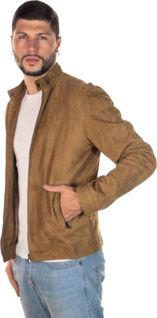 U010---Giacca-Uomo-Miele-in-vera-pelle-camoscio