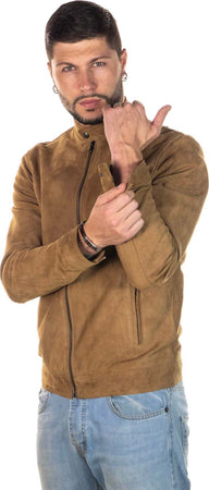 U010---Giacca-Uomo-Miele-in-vera-pelle-camoscio