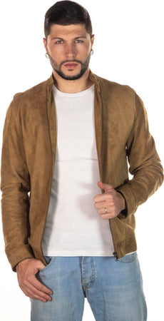 U010---Giacca-Uomo-Miele-in-vera-pelle-camoscio