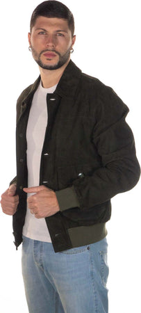U03---Bomber-Uomo-Verde-in-vera-pelle-camoscio