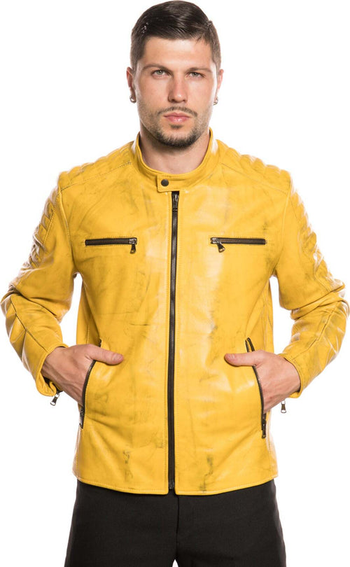 U05---Biker-Uomo-Giallo-in-vera-pelle-Tamponato
