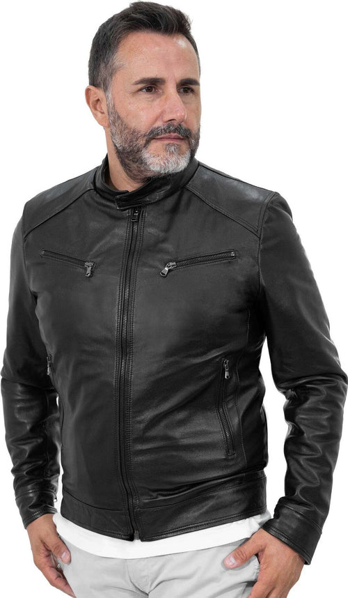 U06---Giacca-Uomo-Nera-in-vera-pelle