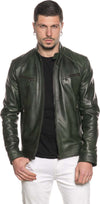 U06---Giacca-Uomo-Verde-in-vera-pelle